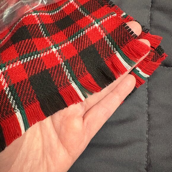 Lands' End "CashTouch" Winter Scarf in "Rich Red Plaid" - NWT - Picture 6 of 13